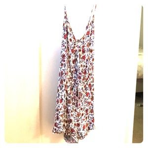 Floral crossback romper